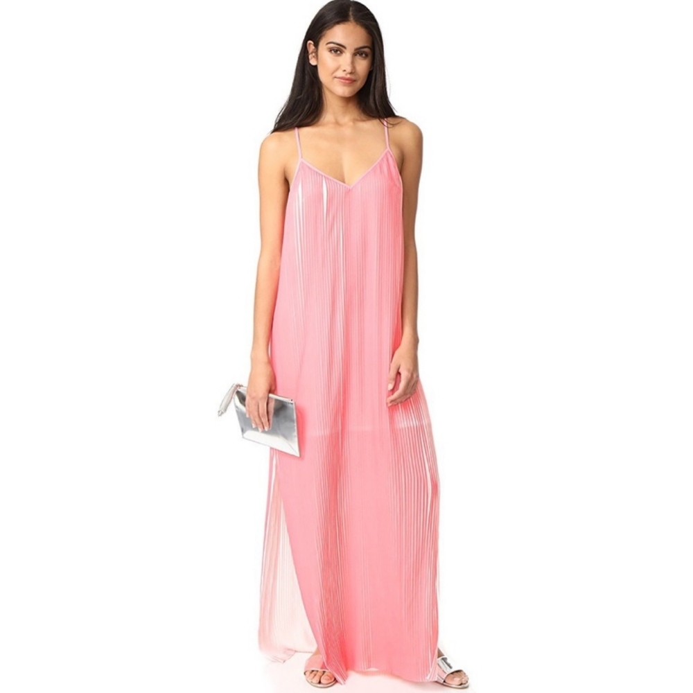 Amanda Uprichard “Tallulah” Pleated Maxi Dress